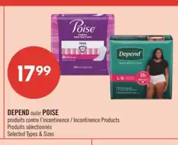 Pharmaprix DEPEND or POISE Incontinence Products offer