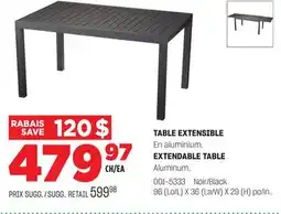 BMR TABLE EXTENSIBLE offer