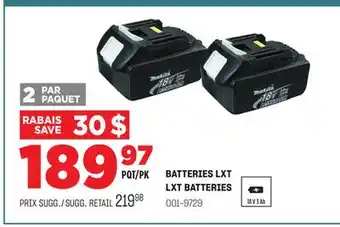 BMR BATTERIES LXT offer