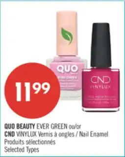 Pharmaprix QUO BEAUTY EVER GREEN or CND VINYLUX Nail Enamel offer