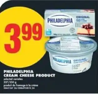 No Frills Philadelphia cream cheese product offer