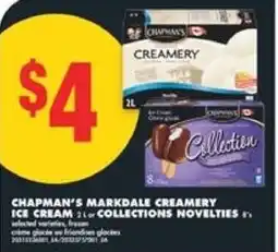 No Frills Chapman's markdale creamery ice cream or collections novelties offer