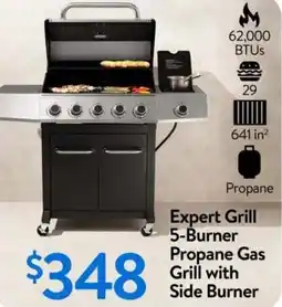 Walmart Expert Grill 5-Burner Propane Gas Grill with Side Burner offer