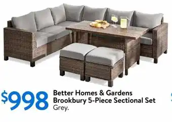 Walmart Better Homes & Gardens Brookbury 5-Piece Sectional Set offer