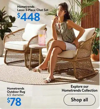 Walmart Hometrends Lasso 3-Piece Chat Set offer