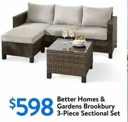 Walmart Better Homes & Gardens Brookbury 3-Piece Sectional Set offer