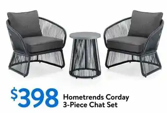 Walmart Hometrends Corday 3-Piece Chat Set offer