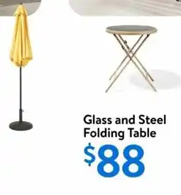 Walmart Glass and Steel Folding Table offer