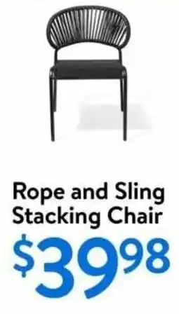 Walmart Rope and Sling Stacking Chair offer