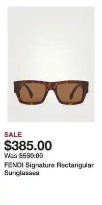 Holt Renfrew FENDI Signature Rectangular Sunglasses offer