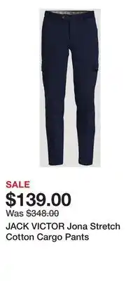 Holt Renfrew JACK VICTOR Jona Stretch Cotton Cargo Pants offer