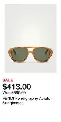 Holt Renfrew FENDI Fendigraphy Aviator Sunglasses offer