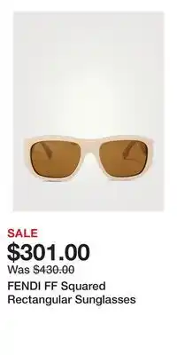 Holt Renfrew FENDI FF Squared Rectangular Sunglasses offer