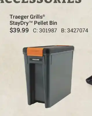 Cabela's Traeger Grills StayDry Pellet Bin offer