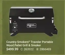 Cabela's Country Smokers Traveler Portable Wood Pellet Grill & Smoker offer