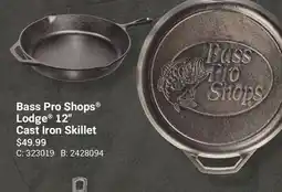 Cabela's Bass Pro Shops Lodge 12 Cast Iron Skillet offer