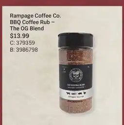 Cabela's Rampage Coffee Co. BBQ Coffee Rub-The OG Blend offer