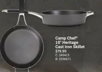 Cabela's Camp Chef 10 Heritage Cast Iron Skillet offer