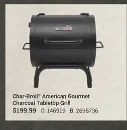 Cabela's Char-Broil American Gourmet Charcoal Tabletop Grill offer