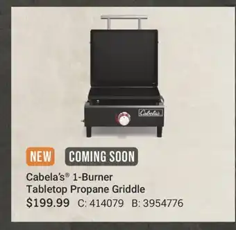 Cabela's Cabela's 1-Burner Tabletop Propane Griddle offer