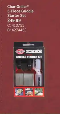 Cabela's Char-Griller 5-Piece Griddle Starter Set offer