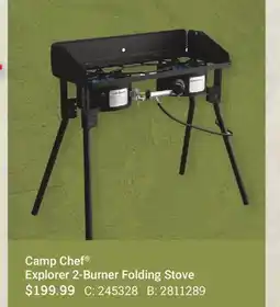 Cabela's Camp Chef Explorer 2-Burner Folding Stove offer