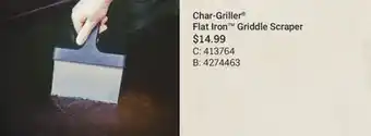 Cabela's Char-Griller Flat Iron Griddle Scraper offer