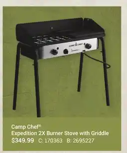 Cabela's Camp Chef Expedition 2X Burner Stove with Griddle offer