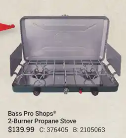 Cabela's Bass Pro Shops 2-Burner Propane Stove offer