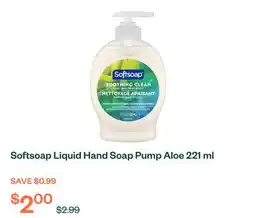 Voilà Softsoap Liquid Hand Soap Pump Aloe 221 ml offer