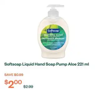 Voilà Softsoap Liquid Hand Soap Pump Aloe 221 ml offer