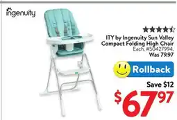 Walmart ITY by Ingenuity Sun Valley Compact Folding High Chair offer