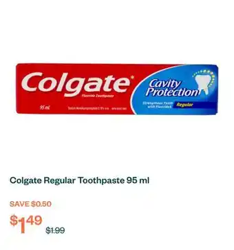 Voilà Colgate Regular Toothpaste 95 ml offer