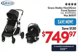 Walmart GRACO Modes Nest2Grow Travel System offer