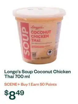 Voilà Longo's Soup Coconut Chicken Thai 700 ml offer