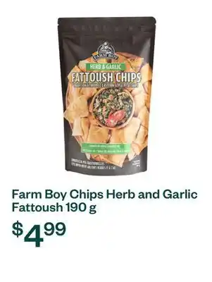 Voilà Farm Boy Chips Herb and Garlic Fattoush 190 g offer