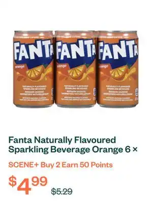 Voilà Fanta Naturally Flavoured Sparkling Beverage Orange 6 × 222 ml offer