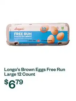 Voilà Longo's Brown Eggs Free Run Large 12 Count offer