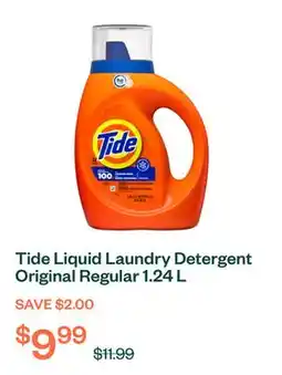 Voilà Tide Liquid Laundry Detergent Original Regular 1.24 L offer