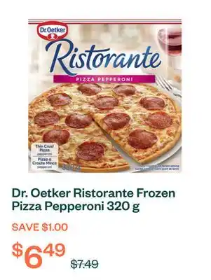 Voilà Dr. Oetker Ristorante Frozen Pizza Pepperoni 320 g offer