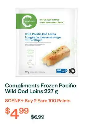 Voilà Compliments Frozen Pacific Wild Cod Loins 227 g offer