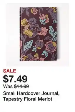 Chapters Indigo Small Hardcover Journal, Tapestry Floral Merlot offer