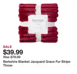 TSC Stores Berkshire Blanket Jacquard Grace Fur Stripe Throw offer