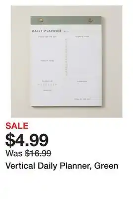 Chapters Indigo Vertical Daily Planner, Green offer