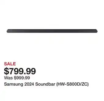 TSC Stores Samsung 2024 Soundbar (HW-S800D/ZC) offer