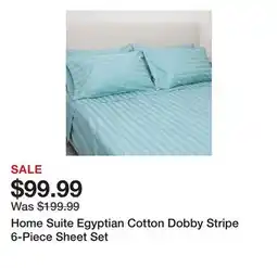 TSC Stores Home Suite Egyptian Cotton Dobby Stripe 6-Piece Sheet Set offer