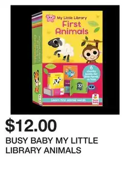 Chapters Indigo BUSY BABY MY LITTLE LIBRARY ANIMALS offer