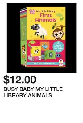 Chapters Indigo BUSY BABY MY LITTLE LIBRARY ANIMALS offer