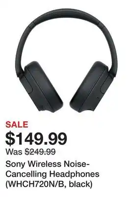 TSC Stores Sony Wireless Noise-Cancelling Headphones (WHCH720N/B, black) offer