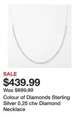 TSC Stores Colour of Diamonds Sterling Silver 0.25 ctw Diamond Necklace offer